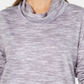 Karen Scott Top Feminino Gola Funil Tingido com Estampa Cinza Tamanho Pequeno Pequeno