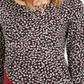 Blusa assimétrica de veludo estampada e feminina Alfani, preta, tamanho XX-G