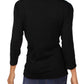 Karen Scott Top Feminino de Algodão com Decote Canoa e Tachas, Preto, Tamanho Grande