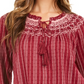 Blusa texturizada listrada feminina Style &amp; Co, bege, tamanho pequeno e pequeno