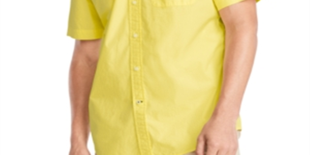 Camisa Tommy Hilfiger Maxwell Masculina Amarela Tamanho GG