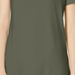 Camiseta feminina JM Collection com ombros descobertos e manga curta, verde, tamanho pequeno