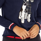 Suéter feminino Tommy Hilfiger Holiday Terrier azul tamanho médio