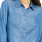 Camisa feminina Chambray Charter Club azul tamanho PS