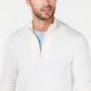 Suéter Alfani Masculino com Zíper e Carcela Canelada, Branco, Tamanho X-G
