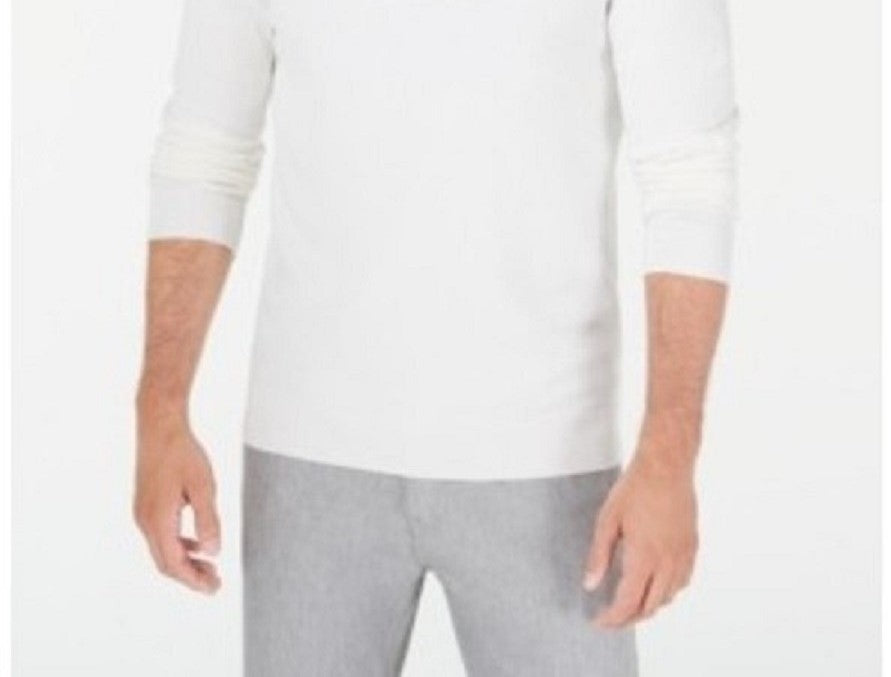 Suéter Alfani Masculino com Zíper e Carcela Canelada, Branco, Tamanho X-G