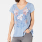 Blusa feminina com estampa gráfica Style &amp; Co, azul, tamanho PP