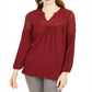 Top de renda feminino Style &amp; Co, vermelho, tamanho PP