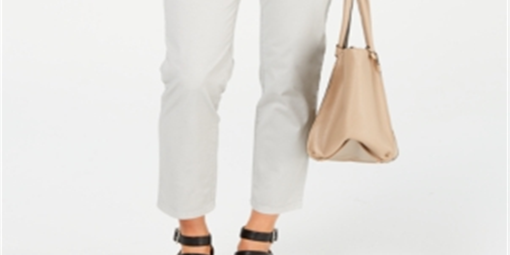 Calça Chino Feminina Style &amp; Co Cinza Tamanho 6