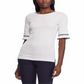 Blusa Ralph Lauren Feminina Manga Curta Babados Gola Joia Branca Tamanho Médio