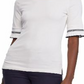 Blusa Ralph Lauren Feminina Manga Curta Babados Gola Joia Branca Tamanho Médio