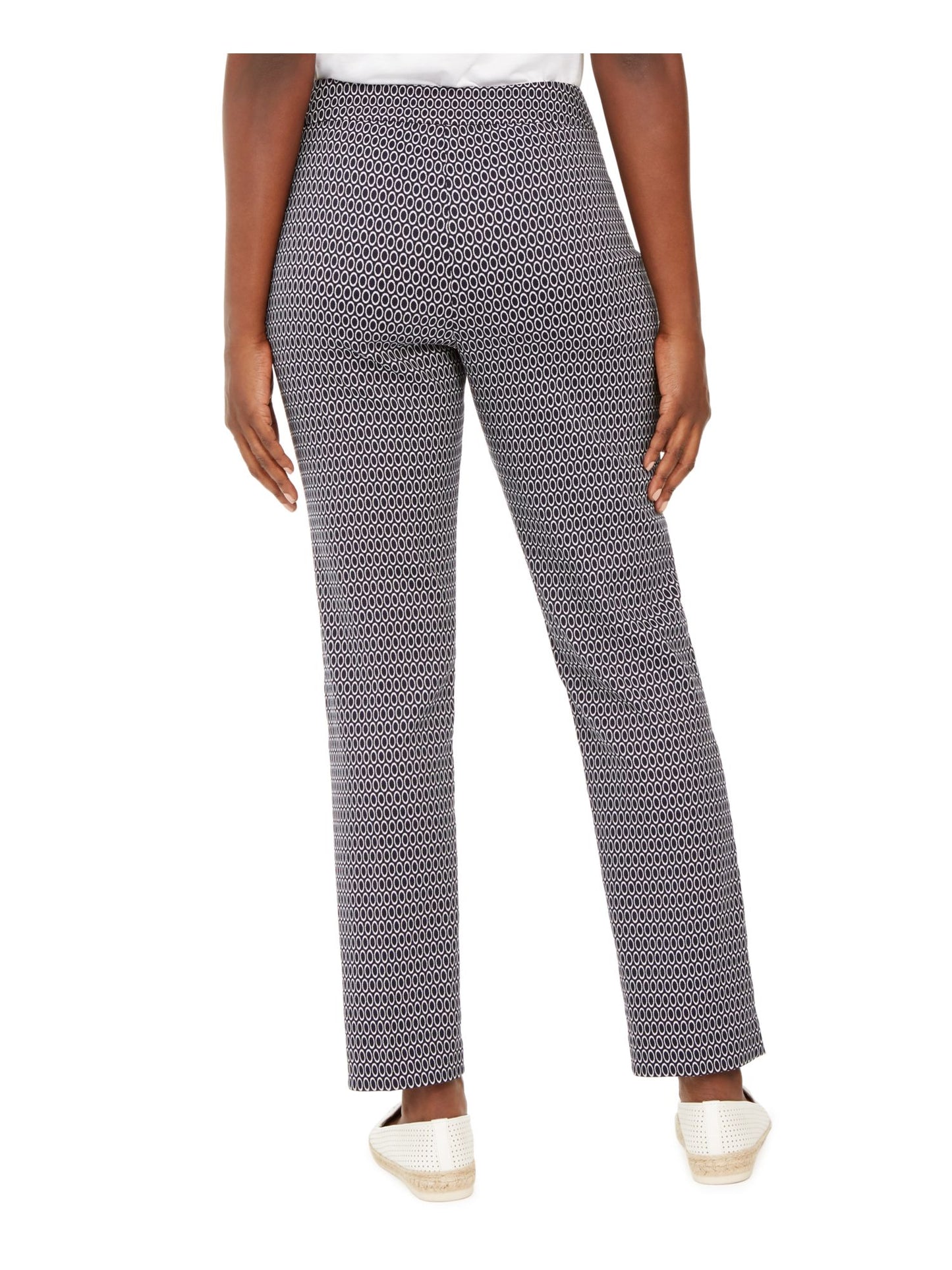 Calça estampada feminina JM Collection azul tamanho pequeno grande