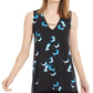 Alfani Feminino Hardware Trim Top Azul-Preto Tamanho Pequeno P