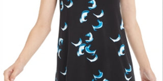 Alfani Feminino Hardware Trim Top Azul-Preto Tamanho Pequeno P