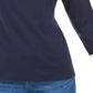 Blusa de algodão com acabamento contrastante Karen Scott feminina, azul, tamanho médio