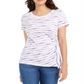 Top feminino com estampa lateral e amarração estilo &amp; co, roxo, tamanho extrapequeno