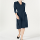 Vestido feminino Charter Club Solid MIDI Azul Tamanho Pequeno XL