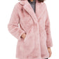 Casaco de inverno feminino Apparis com bolsos falsos e botões forrados, rosa, tamanho extragrande