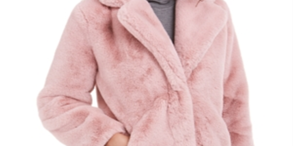Casaco de inverno feminino Apparis com bolsos falsos e botões forrados, rosa, tamanho extragrande