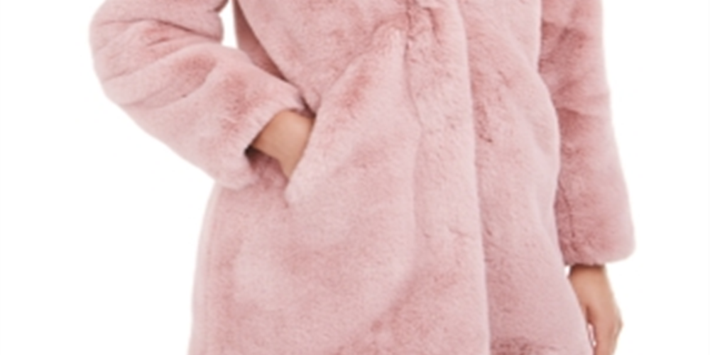 Casaco de inverno feminino Apparis com bolsos falsos e botões forrados, rosa, tamanho extragrande