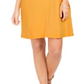 Vestido camiseta feminino estilo &amp; co com um bolso, amarelo, tamanho pequeno