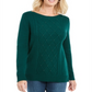 Karen Scott Suéter Feminino Tricô com Contas Verde Tamanho Grande
