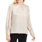 Blusa Calvin Klein Feminina com Botões e Alças, Dourada, Tamanho Extra Grande