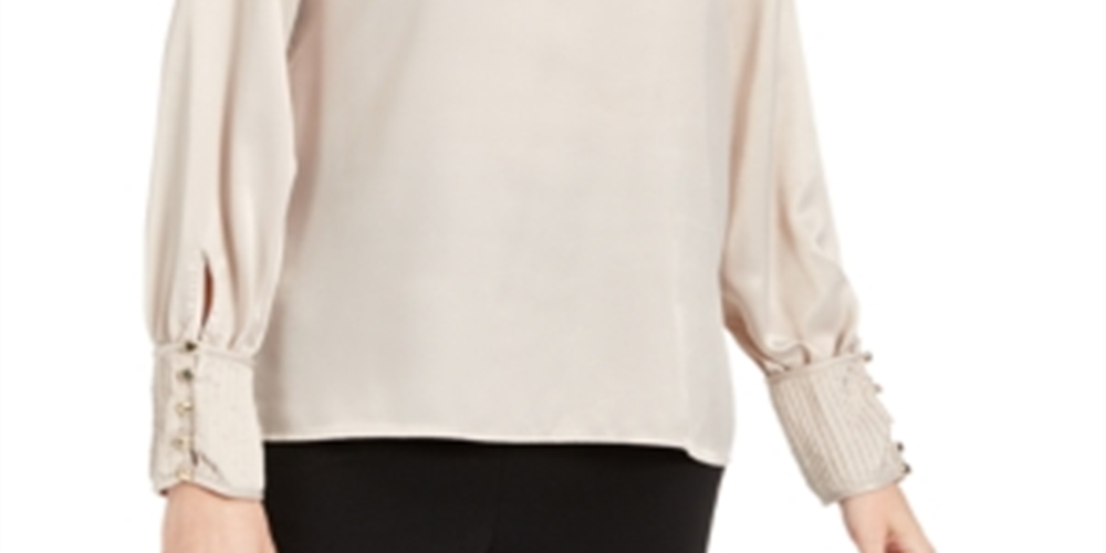 Blusa Calvin Klein Feminina com Botões e Alças, Dourada, Tamanho Extra Grande