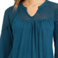 Blusa de renda com ombro de fora feminina Style &amp; Co, tamanho pequeno P