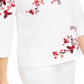 Blusa feminina Charter Club com mangas divididas e bordado, tamanho X-S