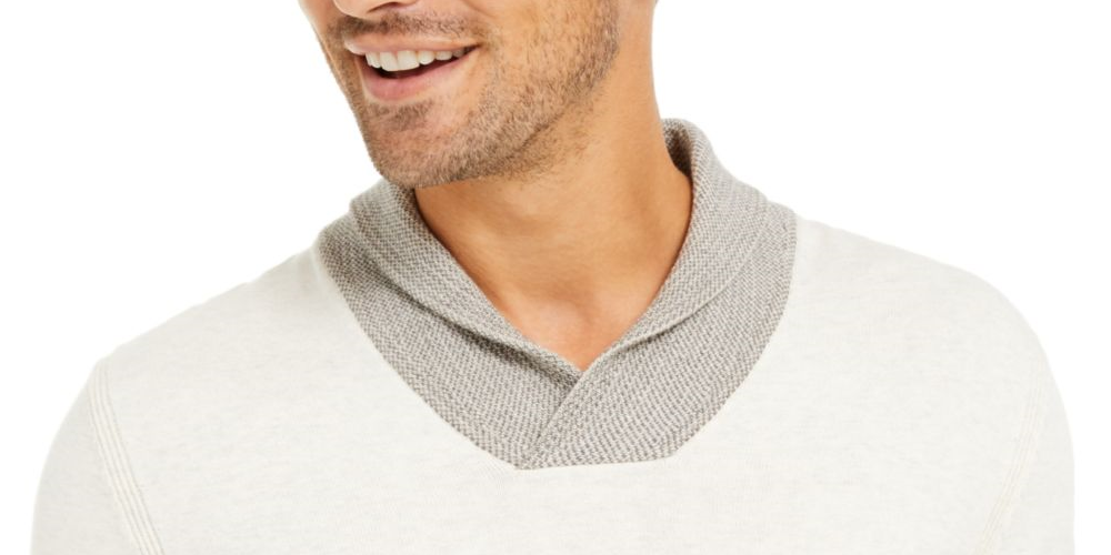 Tasso Elba Suéter Masculino Leve Manga Longa Mock Classic Fit Marrom Tamanho Grande