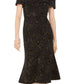 Vestido feminino 28Th Park com bainha e ombros descobertos e glitter, marrom, tamanho 12