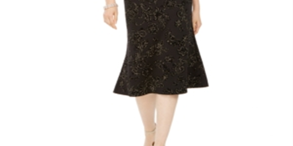 Vestido feminino 28Th Park com bainha e ombros descobertos e glitter, marrom, tamanho 12