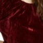 Blusa feminina Leyden de veludo amassado com manga bufante, vermelha, tamanho extragrande