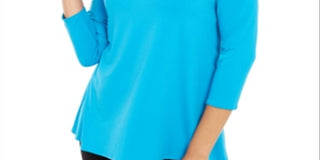 Blusa feminina Alfani com ferragens roxa, tamanho médio