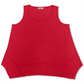 Regata feminina estilo &amp; co com bainha de lenço vermelha, tamanho extrapequeno