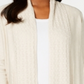 Karen Scott Cardigan Feminino Gola Pointelle Marrom Tamanho Pequeno G