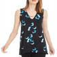 Top Alfani Feminino com Acabamento em Ferragens, Preto, Tamanho Pequeno GG