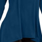 Blusa feminina Alfani lisa, azul-petróleo, tamanho pequeno G