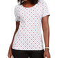 Camiseta feminina Karen Scott manga curta cinza tamanho P