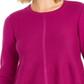 Túnica feminina de malha com pontos mistos, estilo &amp; co, roxa, tamanho médio