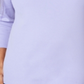 Blusa feminina Karen Scott de algodão bordado com camadas, roxa, tamanho X-G