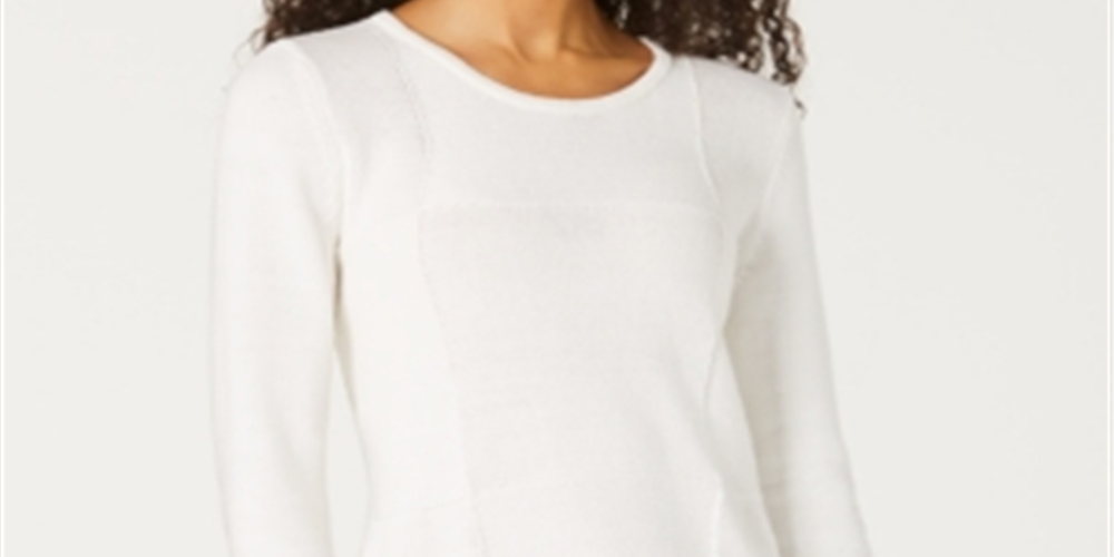 Karen Scott Suéter Feminino Patchwork com Ponto Branco Tamanho XXG