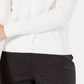 Cardigan feminino de manga comprida com botões na frente, tamanho XX-G, branco