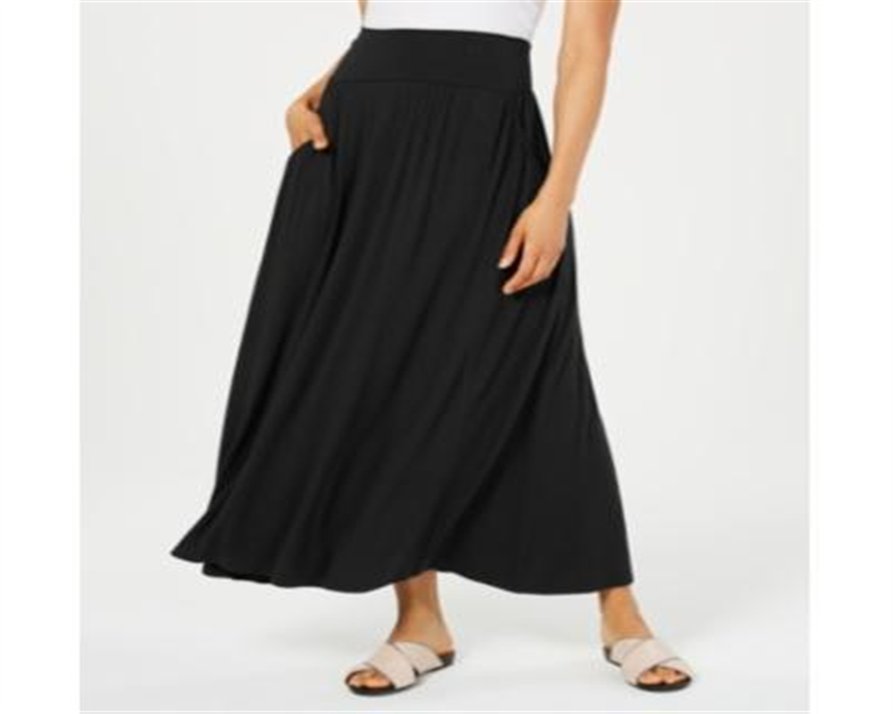 Saia longa de malha feminina Style &amp; Co, preta, tamanho pequeno M