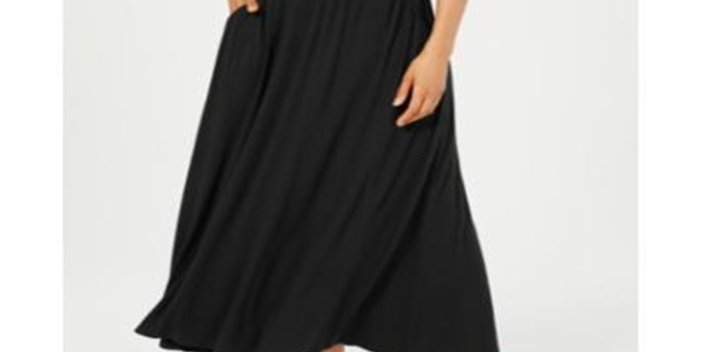 Saia longa de malha feminina Style &amp; Co, preta, tamanho pequeno M