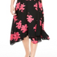 Vestido midi de chiffon floral Alfani feminino, preto, tamanho 2, pequeno