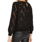 Blusa Jacquard Feminina INC International Concepts Preta Tamanho Pequeno P
