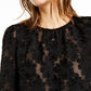 Blusa Jacquard Feminina INC International Concepts Preta Tamanho Pequeno P
