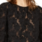 Blusa Jacquard Feminina INC International Concepts Preta Tamanho Pequeno P
